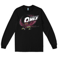 Black temple owls Long Sleeve Tee - linhVisuals