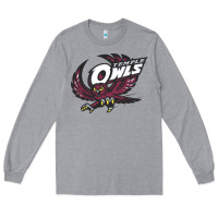Heather Grey temple owls Long Sleeve Tee - linhVisuals