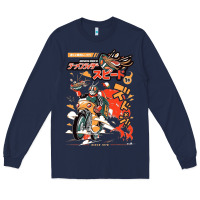 Navy ramen rider food, noodles Long Sleeve Tee - linhVisuals