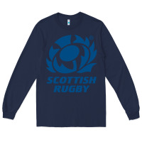 Navy scottish rugby Long Sleeve Tee - linhVisuals