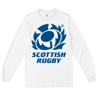 White scottish rugby Long Sleeve Tee - linhVisuals