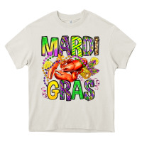 Cream mardi gras crawfish olivia Heavy Core Tee - OliviaCreatesArt