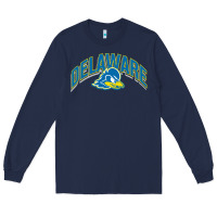 Navy delaware sportss Long Sleeve Tee - linhVisuals