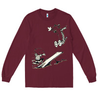 Burgundy hobbes Long Sleeve Tee - linhVisuals