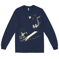 Navy hobbes Long Sleeve Tee - linhVisuals
