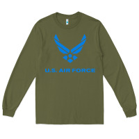Army Green us force usaf distressed Long Sleeve Tee - linhVisuals