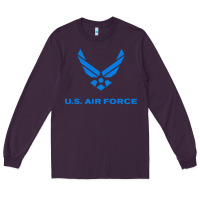 Plum us force usaf distressed Long Sleeve Tee - linhVisuals
