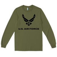 Army Green us air force usaf distressed Long Sleeve Tee - linhVisuals