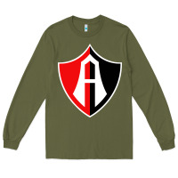 Army Green Atlas Football Long Sleeve Tee - linhVisuals