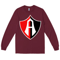 Burgundy Atlas Football Long Sleeve Tee - linhVisuals