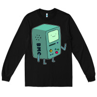 Black Bmo Adventure Time Long Sleeve Tee - linhVisuals