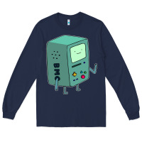 Navy Bmo Adventure Time Long Sleeve Tee - linhVisuals