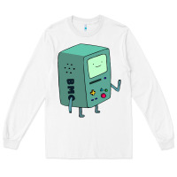 White Bmo Adventure Time Long Sleeve Tee - linhVisuals