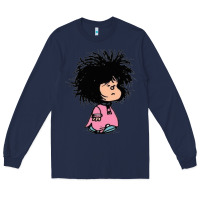 Navy MAFALDA Long Sleeve Tee - linhVisuals