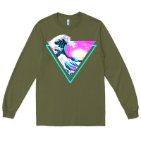 Army Green vaporwave aesthetic Long Sleeve Tee - linhVisuals