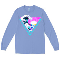 Colony Blue vaporwave aesthetic Long Sleeve Tee - linhVisuals