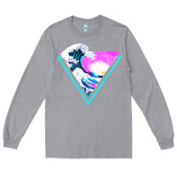 Heather Grey vaporwave aesthetic Long Sleeve Tee - linhVisuals