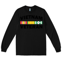 Black vietnam veteran flag Long Sleeve Tee - linhVisuals