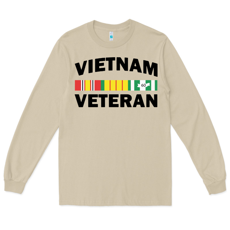 Vietnam Veteran Flag Long Sleeve Tee by linhVisuals | Teevron