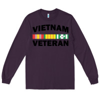 Plum vietnam veteran flag Long Sleeve Tee - linhVisuals