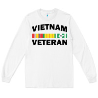 White vietnam veteran flag Long Sleeve Tee - linhVisuals