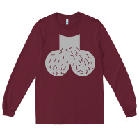 Burgundy dick head ball sack Long Sleeve Tee - linhVisuals