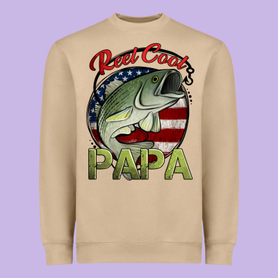 Reel Cool Papa Fishing Heavyweight Sweatshirt Designed By Jasminsmagicworld