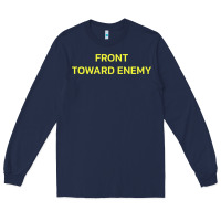 Navy FRONT TOWARD ENEMY Long Sleeve Tee - linhVisuals