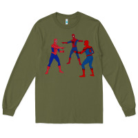 Army Green spidey meme Long Sleeve Tee - linhVisuals