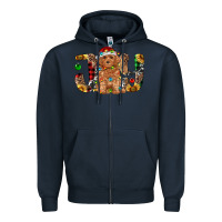 Navy toy poodle christmas joy Zipper Hoodie - RanaPortraitStore