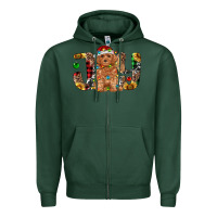 Sports Green toy poodle christmas joy Zipper Hoodie - RanaPortraitStore