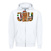 White toy poodle christmas joy Zipper Hoodie - RanaPortraitStore