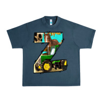Midnight Navy farm life alphabet lowercase letters z Urban Heavy Tee - BundleAndBundleShop