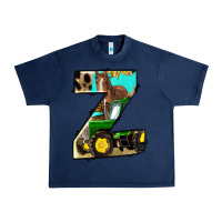Navy farm life alphabet lowercase letters z Urban Heavy Tee - BundleAndBundleShop