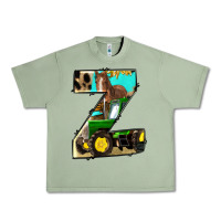 Oil Green farm life alphabet lowercase letters z Urban Heavy Tee - BundleAndBundleShop