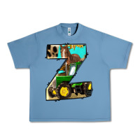 Pebble Blue farm life alphabet lowercase letters z Urban Heavy Tee - BundleAndBundleShop