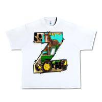White farm life alphabet lowercase letters z Urban Heavy Tee - BundleAndBundleShop