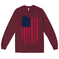 Burgundy correctional officer shirts   correctional prison officer thin silver Long Sleeve Tee - linhVisuals