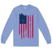 Colony Blue correctional officer shirts   correctional prison officer thin silver Long Sleeve Tee - linhVisuals