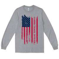 Heather Grey correctional officer shirts   correctional prison officer thin silver Long Sleeve Tee - linhVisuals