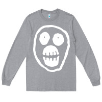 Heather Grey the mighty boosh monkey skull Long Sleeve Tee - linhVisuals