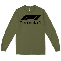 Army Green formula 1 Long Sleeve Tee - linhVisuals