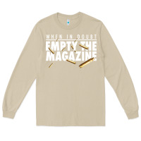 Mushroom when in doubt empty the magazine Long Sleeve Tee - linhVisuals