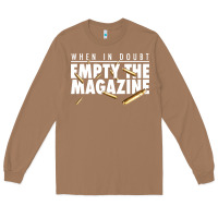 Toasted Coconut when in doubt empty the magazine Long Sleeve Tee - linhVisuals
