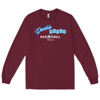 Burgundy roadhouse double deuce Long Sleeve Tee - linhVisuals