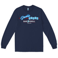 Navy roadhouse double deuce Long Sleeve Tee - linhVisuals