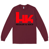 Burgundy hk black Long Sleeve Tee - linhVisuals
