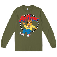 Army Green Funko Up Arthur Long Sleeve Tee - linhVisuals