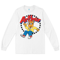 White Funko Up Arthur Long Sleeve Tee - linhVisuals