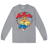 Heather Grey Funko Up Arthur Long Sleeve Tee - linhVisuals